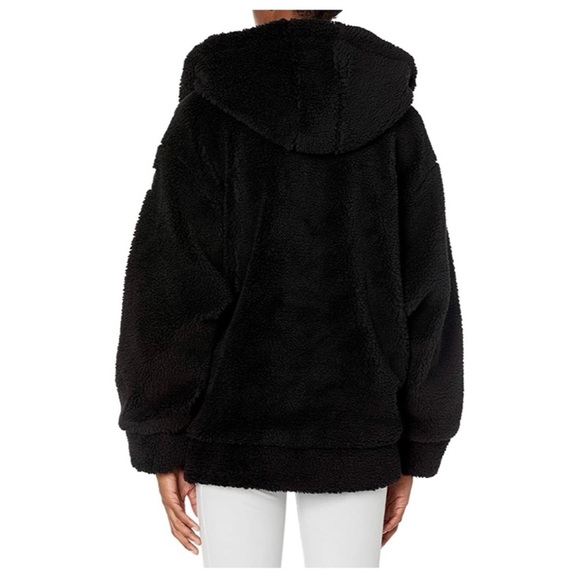 ALO Yoga Norte Black Faux Sherpa Jacket Coat Size Medium Revolve - Picture 6 of 14